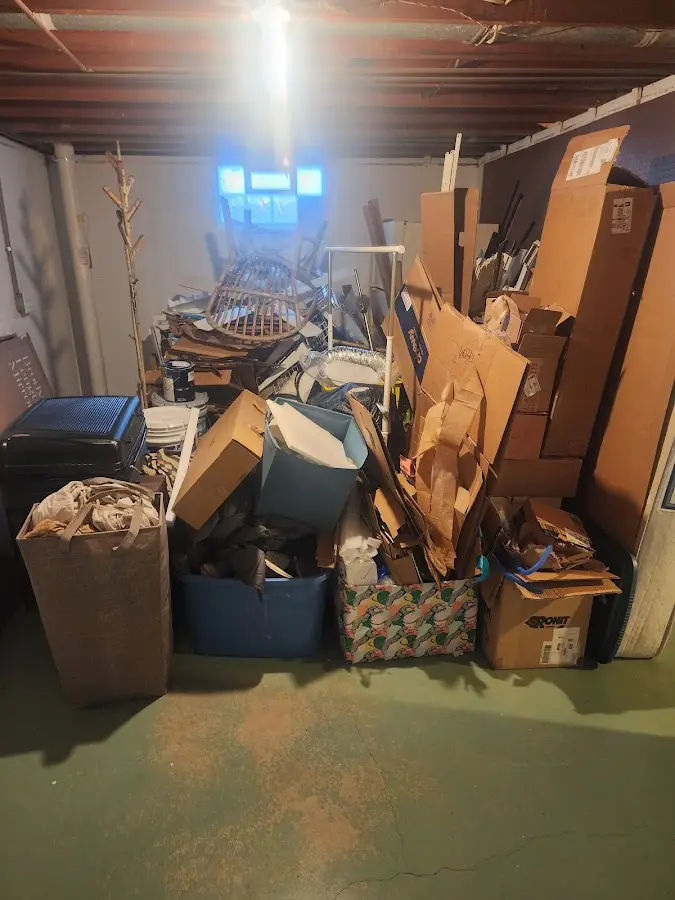 Roll-off dumpster container at job site for 8 Yard Dumpster Rental in Quakertown